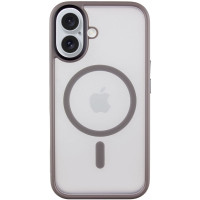Накладка Metal Buttons with Magnetic для iPhone 16- сірий Накладка Metal Buttons with Magnetic для iPhone 16- сірий