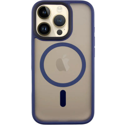 Накладка Metal Buttons with Magnetic для iPhone 16 Pro- синій Накладка Metal Buttons with Magnetic для iPhone 16 Pro- синій