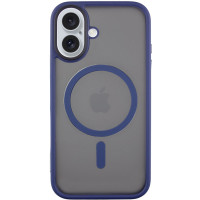 Накладка Metal Buttons with Magnetic для iPhone 17- синій Накладка Metal Buttons with Magnetic для iPhone 17- синій