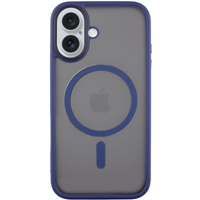 Накладка Metal Buttons with Magnetic для iPhone 17- синій Накладка Metal Buttons with Magnetic для iPhone 17- синій
