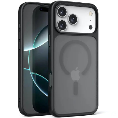 Накладка Metal Buttons with Magnetic для iPhone 17 Pro Max- чорний Накладка Metal Buttons with Magnetic для iPhone 17 Pro Max- чорний