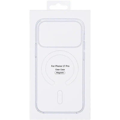 Накладка Clear Case with Magnetic and Animation для iPhone 17 Pro / 18 Pro- прозорий