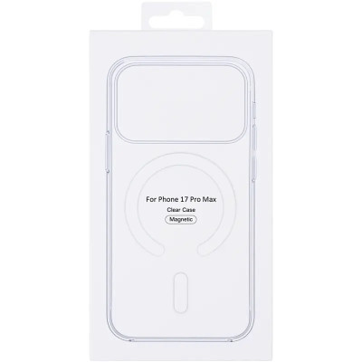 Накладка Clear Case with Magnetic and Animation для iPhone 17 Pro Max / 18 Pro Max- прозорий