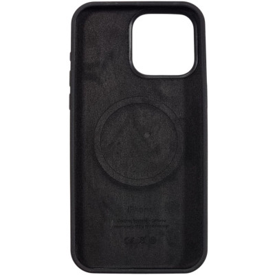 Накладка (з мікрофіброю) Silk with Magnetic для iPhone 11 Pro Max- чорний