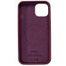 Накладка (з мікрофіброю) Silk with Magnetic для iPhone 14- сливовий