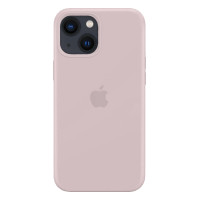 Накладка (з мікрофіброю) Silk with Magnetic для iPhone 15- пастельно-рожевий