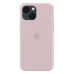 Накладка (з мікрофіброю) Silk with Magnetic для iPhone 15- пастельно-рожевий