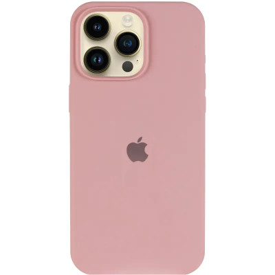 Накладка (з мікрофіброю) Silk with Magnetic для iPhone 15 Pro- рожевий пісок