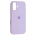 Накладка (з мікрофіброю) Silk with Magnetic для iPhone 16- лавандовий