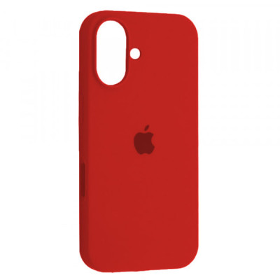 Накладка (з мікрофіброю) Silk with Magnetic для iPhone 16- червоний