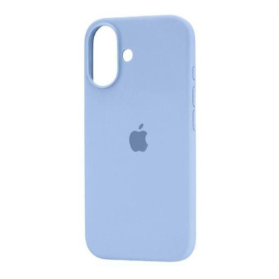 Накладка (з мікрофіброю) Silk with Magnetic для iPhone 16- бузково блакитний
