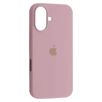 Накладка (з мікрофіброю) Silk with Magnetic для iPhone 16- рожевий пісок