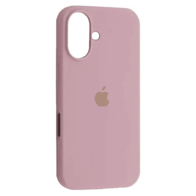 Накладка (з мікрофіброю) Silk with Magnetic для iPhone 16- рожевий пісок