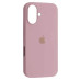 Накладка (з мікрофіброю) Silk with Magnetic для iPhone 16- рожевий пісок