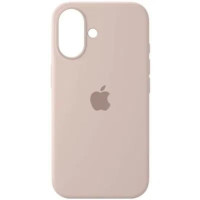 Накладка (з мікрофіброю) Silk with Magnetic для iPhone 16- пастельно-рожевий