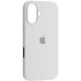 Накладка (з мікрофіброю) Silk with Magnetic для iPhone 16- білий