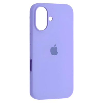 Накладка (з мікрофіброю) Silk with Magnetic для iPhone 16- бузковий