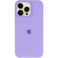 Накладка (з мікрофіброю) Silk with Magnetic для iPhone 16 Pro- бузковий