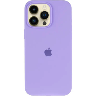 Накладка (з мікрофіброю) Silk with Magnetic для iPhone 16 Pro- бузковий