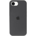 Накладка (з мікрофіброю) Silk with Magnetic для iPhone 16e / iPhone 17e- темно-сірий