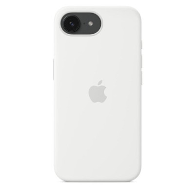 Накладка (з мікрофіброю) Silk with Magnetic для iPhone 16e / iPhone 17e- білий