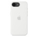 Накладка (з мікрофіброю) Silk with Magnetic для iPhone 16e / iPhone 17e- білий