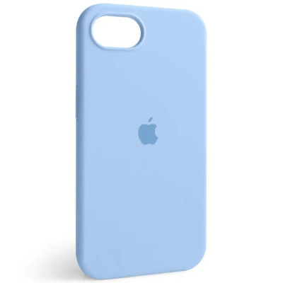 Накладка (з мікрофіброю) Silk with Magnetic для iPhone 16e / iPhone 17e- бузково блакитний