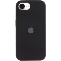 Накладка (з мікрофіброю) Silk with Magnetic для iPhone 16e / iPhone 17e- чорний