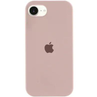 Накладка (з мікрофіброю) Silk with Magnetic для iPhone 16e / iPhone 17e- пастельно-рожевий