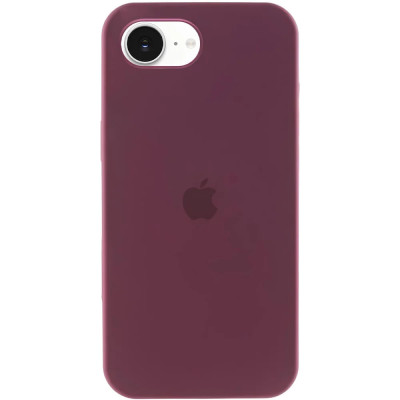 Накладка (з мікрофіброю) Silk with Magnetic для iPhone 16e / iPhone 17e- сливовий