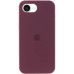 Накладка (з мікрофіброю) Silk with Magnetic для iPhone 16e / iPhone 17e- сливовий