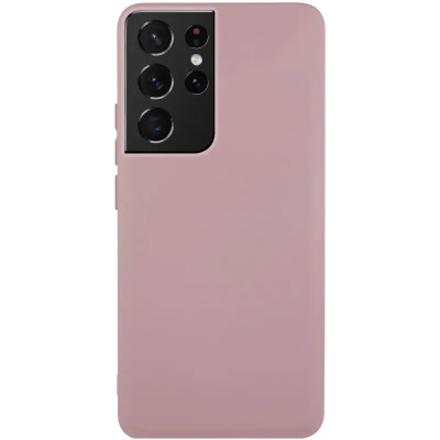 Накладка (з мікрофіброю) Silicone Cover Lakshmi для Samsung S21 Ultra- рожевий пісок