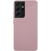 Накладка (з мікрофіброю) Silicone Cover Lakshmi для Samsung S21 Ultra- рожевий пісок