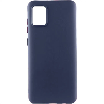 Накладка (з мікрофіброю) Silicone Cover Lakshmi для Samsung A51 / A515- темно-синій