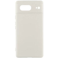 Накладка (з мікрофіброю) Silicone Cover Lakshmi Full Camera для Google Pixel 7- білий