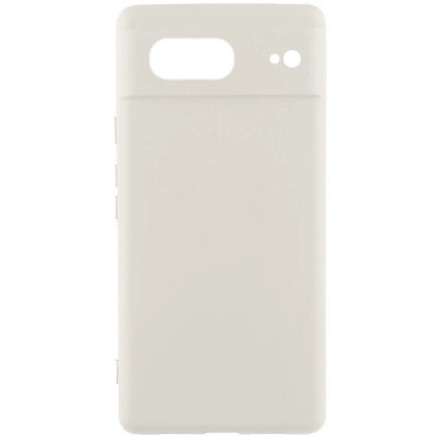 Накладка (з мікрофіброю) Silicone Cover Lakshmi Full Camera для Google Pixel 7- білий