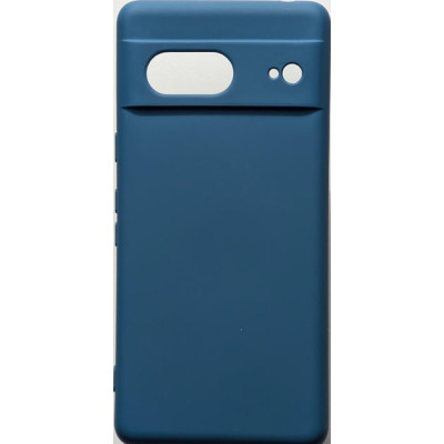 Накладка (з мікрофіброю) Silicone Cover Lakshmi Full Camera для Google Pixel 7- темно-синій
