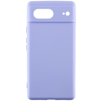 Накладка (з мікрофіброю) Silicone Cover Lakshmi Full Camera для Google Pixel 7- бузковий