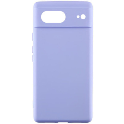 Накладка (з мікрофіброю) Silicone Cover Lakshmi Full Camera для Google Pixel 7- бузковий