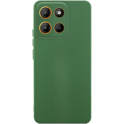 Накладка (з мікрофіброю) Silicone Cover Lakshmi Full Camera для Motorola Edge 50 Neo- темно-зелений