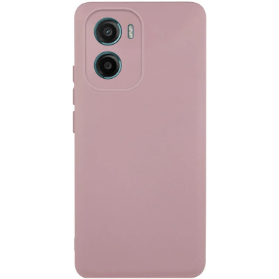 Накладка (з мікрофіброю) Silicone Cover Lakshmi Full Camera для Motorola Moto G05 / E15 4G- рожевий пісок