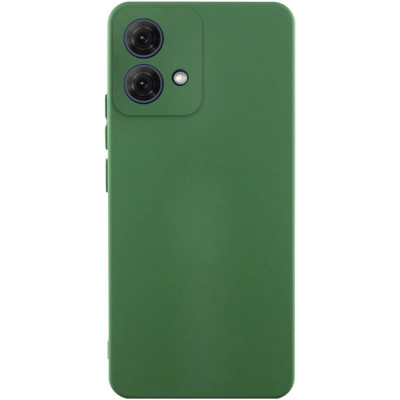 Накладка (з мікрофіброю) Silicone Cover Lakshmi Full Camera для Motorola Moto G84- темно-зелений