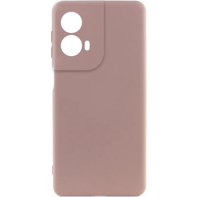 Накладка (з мікрофіброю) Silicone Cover Lakshmi Full Camera для Motorola Moto G85- рожевий пісок