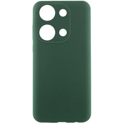Накладка (з мікрофіброю) Silicone Cover Lakshmi Full Camera для Xiaomi 14T- темно-зелений