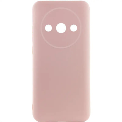 Накладка (з мікрофіброю) Silicone Cover Lakshmi Full Camera для Xiaomi Redmi A3- рожевий пісок