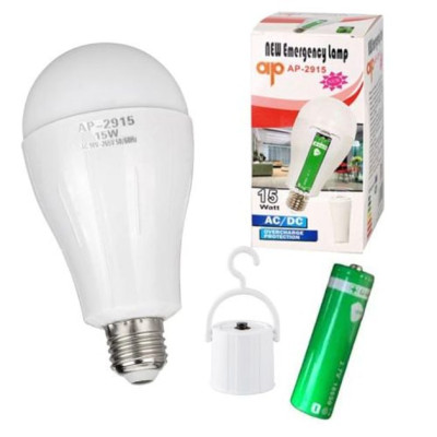 Лампочка LED AP-2915 (15W, E27, 1x18650) світлодіодна з акумулятором Лампочка LED AP-2915 (15W, E27, 1x18650) світлодіодна з акумулятором