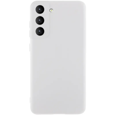 Накладка (з мікрофіброю) Silicone Cover Lakshmi Full Camera для Samsung S21 FE- білий