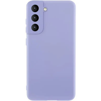 Накладка (з мікрофіброю) Silicone Cover Lakshmi Full Camera для Samsung S21 FE- бузковий