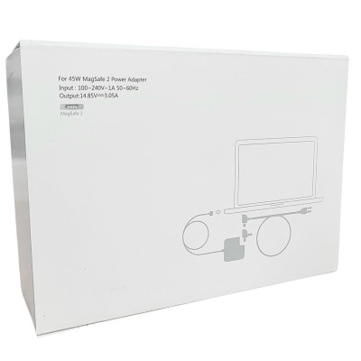 Мережевий зарядний пристрій для MacBook  MagSafe 2 45W- білий