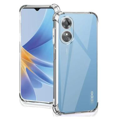 Накладка GETMAN посилені кути для Oppo A17- прозорий Накладка GETMAN посилені кути для Oppo A17- прозорий